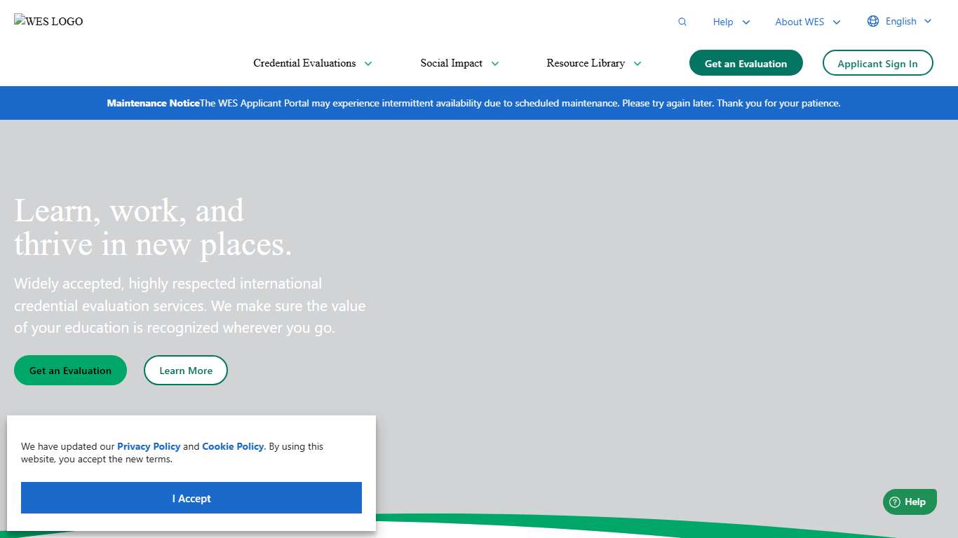 International Credential Evaluation Services NACES Member - WES